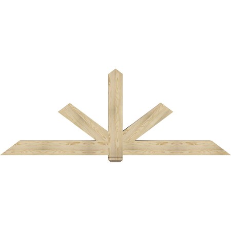 Ekena Millwork Kennewick Rough Sawn Timber Gable Bracket, Douglas Fir, 96"W x 36"H x 6"D x 6"F, 9/12 Pitch GBW096X36X0606KEN00RDF